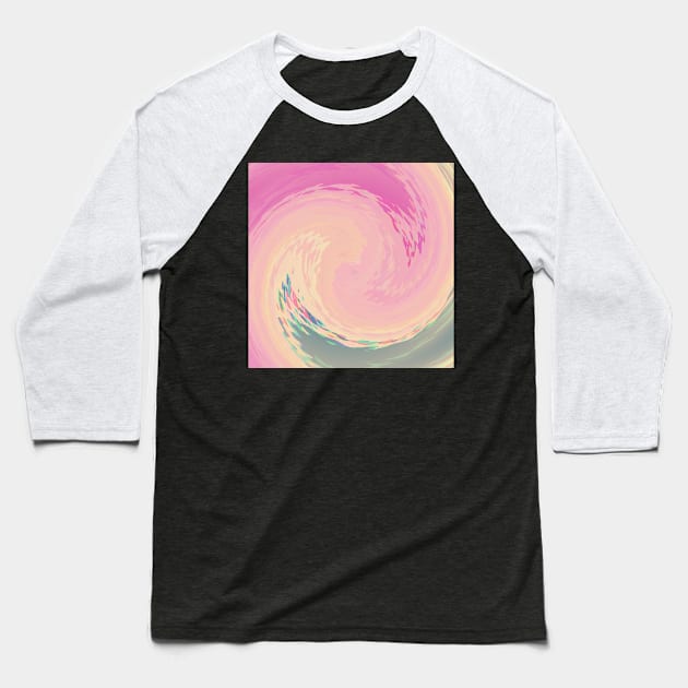 Swirl Of Soft Colors Lines Baseball T-Shirt by Peaceful Space AS